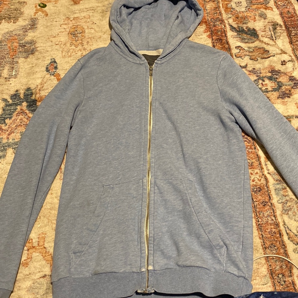 baby blue zip up hoodie